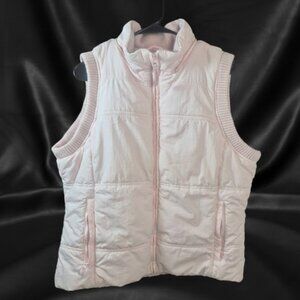 Denver Hayes Womens XL Pink Quilted Puffer Vest Zip Up Sleeveless Jacket